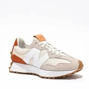 New Balance Women's Beige and Rust 327 Sneakers